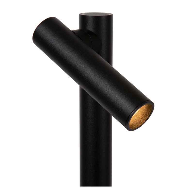 Lucide ANTRIM - Nabíjacia stojanová lampa na čítanie - Batéria - LED Dim. - 2x2,2W 2700K - IP54 - S bezdrôtovou nabíjacou podložkou - Čierna